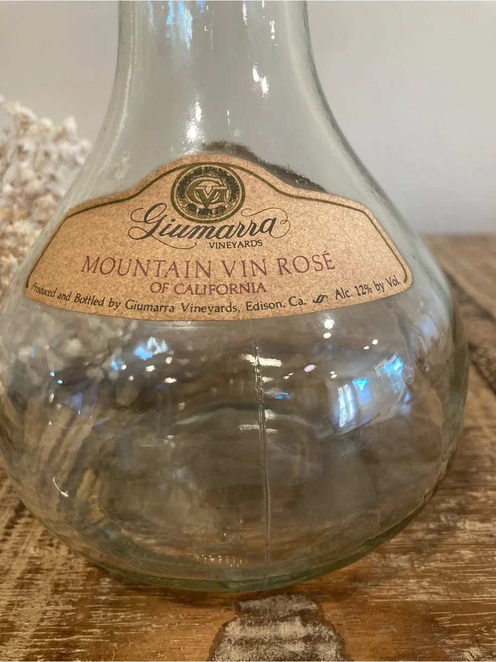 Vintage Giumarra Vineyards Mountain Vin Rosé Bottle – California Wine Decor